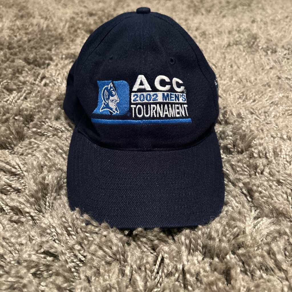 Duke Blue Devils Basketball Acc Tournament 2002 Adjustable Dad Hat Vintage